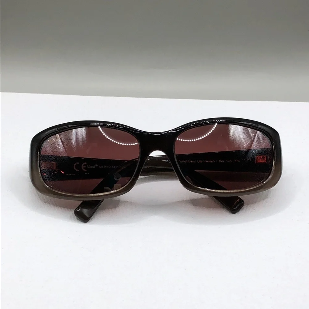 Maui Jim Punchbowl MJ219-01 Sunglasses Brown GOOD Condition UNISEX Choco Fade